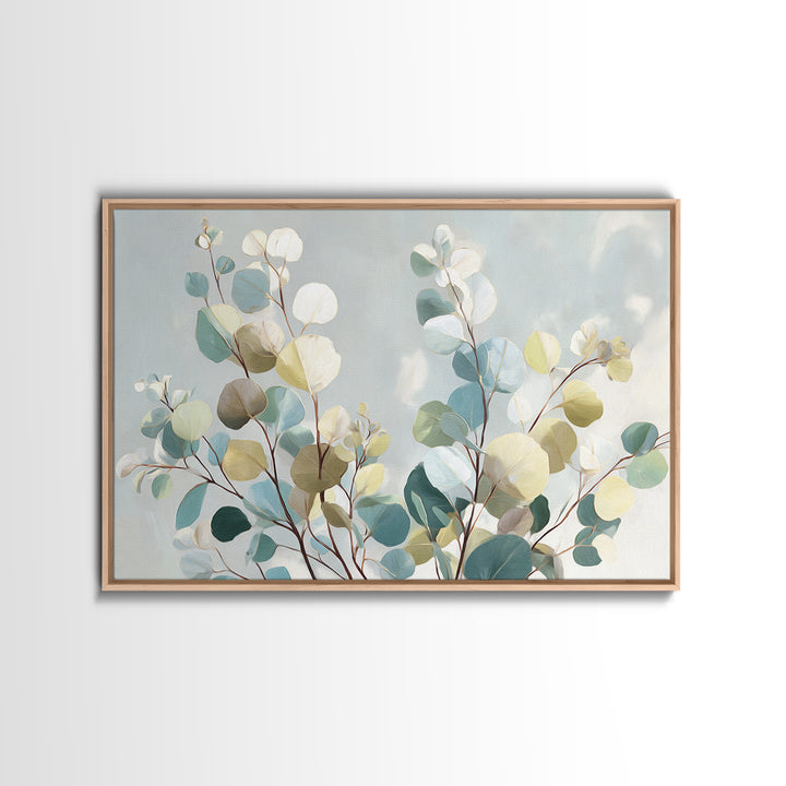 Soft Botanical Eucalyptus Print for Clean Atmosphere Canvas Print, Dental Office Art, Printable Wall Art, Office Decor, Calm, DOA-3x2-31