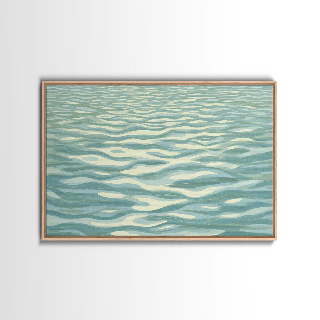 Abstract Water Ripple Pattern Framed Canvas Print, Dental Office Art, Unique Wall Art, Office Decor, Abstract Art, Calm, DOA-3x2-41