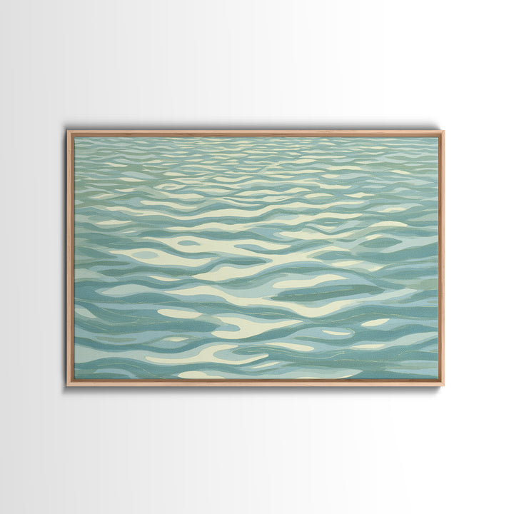 Abstract Water Ripple Pattern Framed Canvas Print, Dental Office Art, Unique Wall Art, Office Decor, Abstract Art, Calm, DOA-3x2-41
