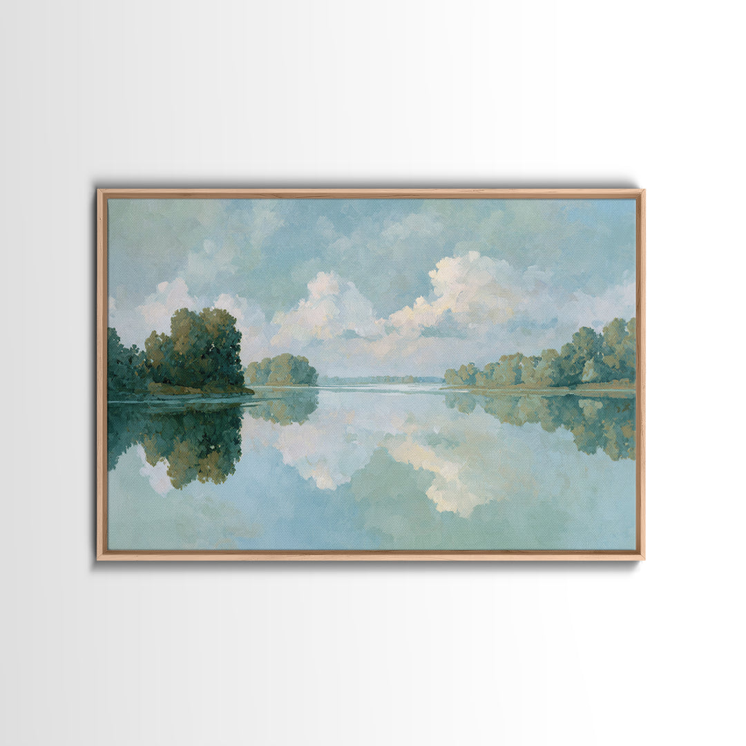 Sunlit Lake with Calming Reflections Canvas Print, Dental Office Art, Office Wall Art, Office Decor, Calm, Medical Decor, DOA-3x2-43