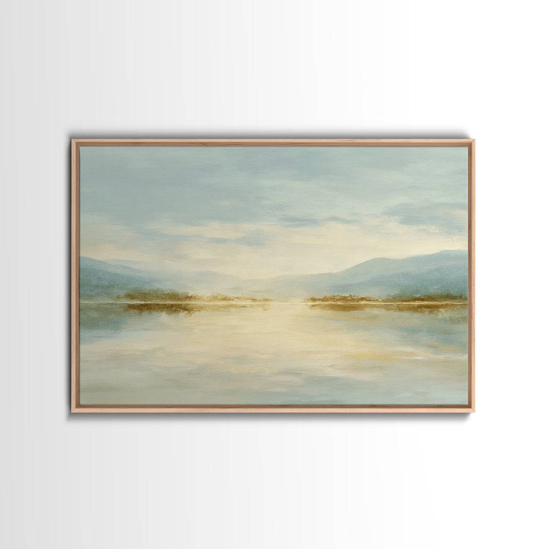 Sunlit Lake with Calming Reflections Canvas Print, Dental Office Art, Medical Office Decor, Office Decor, Fine Art, Calm, DOA-3x2-67