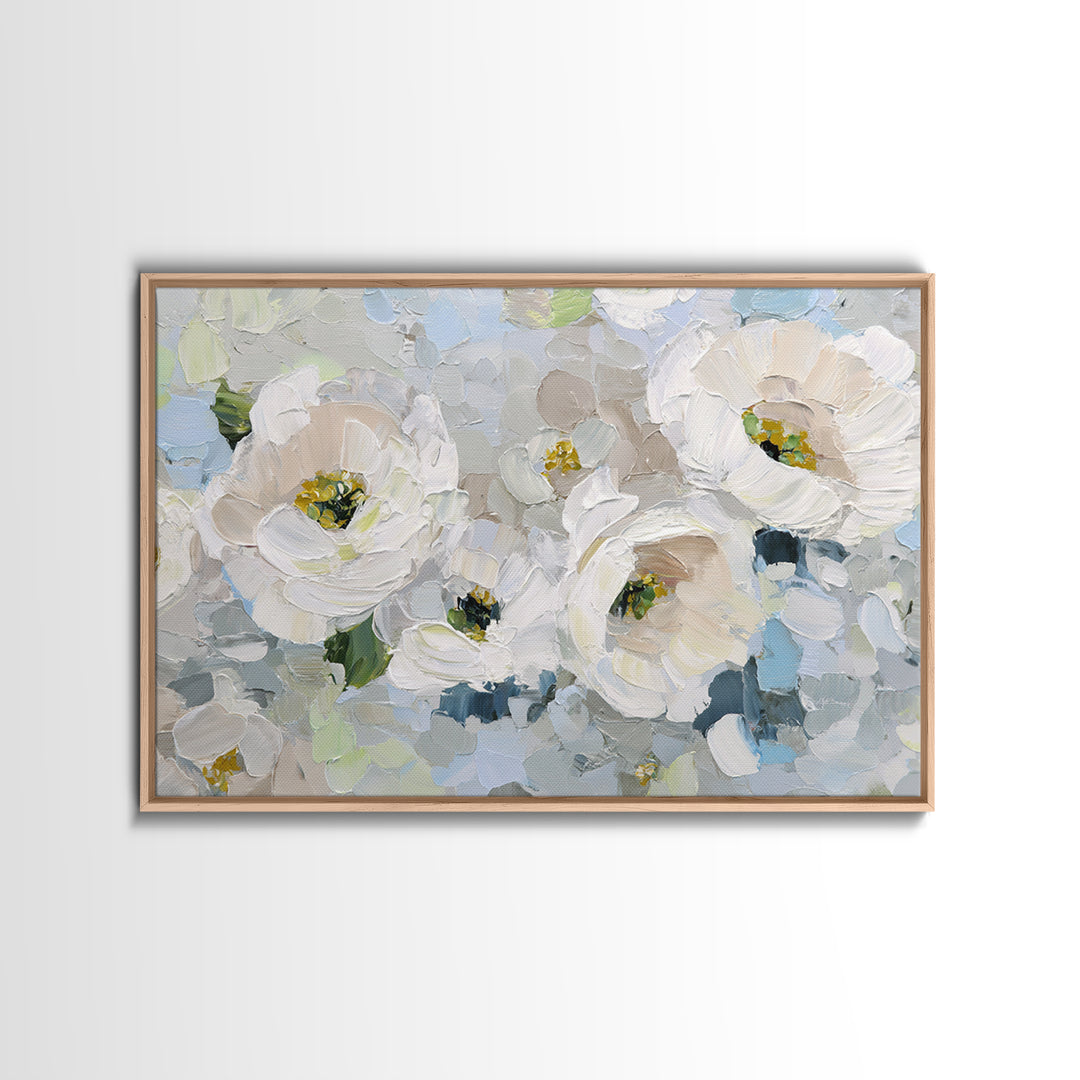 Sterile Modern Floral Painting Framed Canvas Print, Dental Office Art, Motivational Poster, Office Decor, Fine Art, Calm, DOA-3x2-87