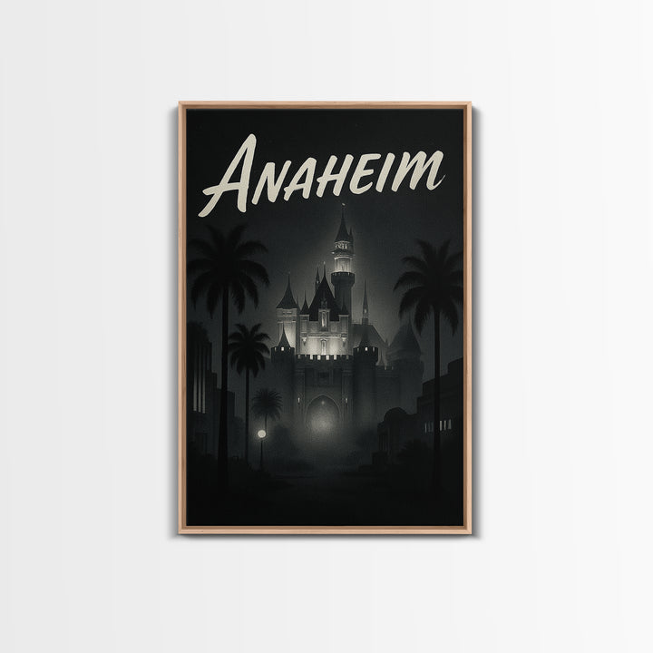Anaheim Travel Poster, Canvas Print, Night Street Poster Art, Anaheim Wall Art, Travel Wall Decor, Modern Wall Decor, City Travel Prints