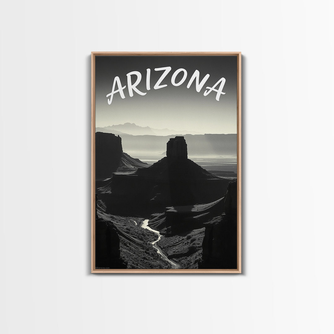Arizona Travel Poster, Canvas Print, Night Street Poster Art, Arizona Wall Art, Travel Poster Set, Gift For Travelers, Vintage City Poster