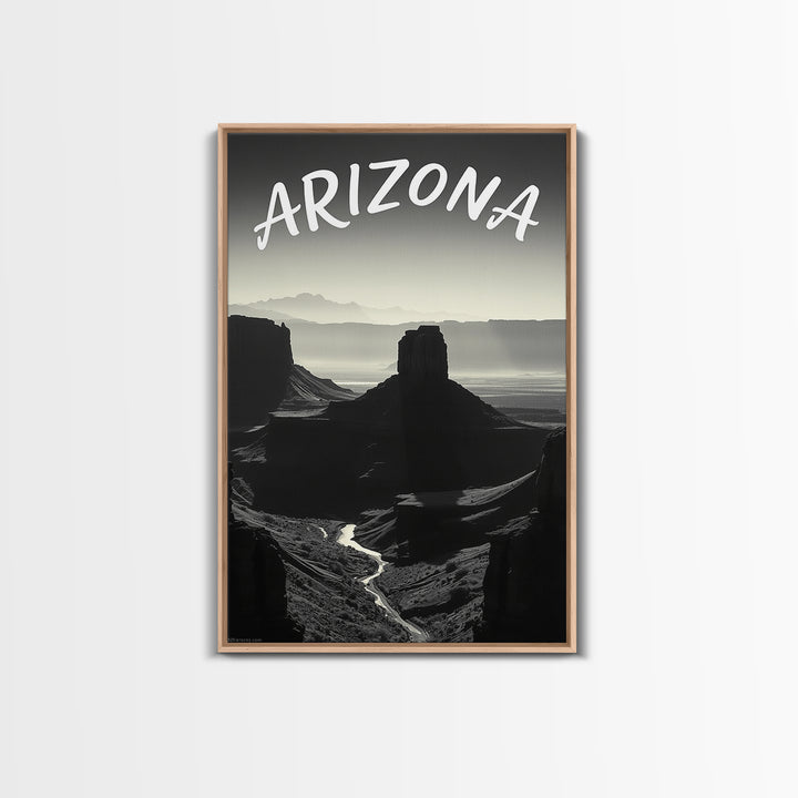 Arizona Travel Poster, Canvas Print, Night Street Poster Art, Arizona Wall Art, Travel Poster Set, Gift For Travelers, Vintage City Poster