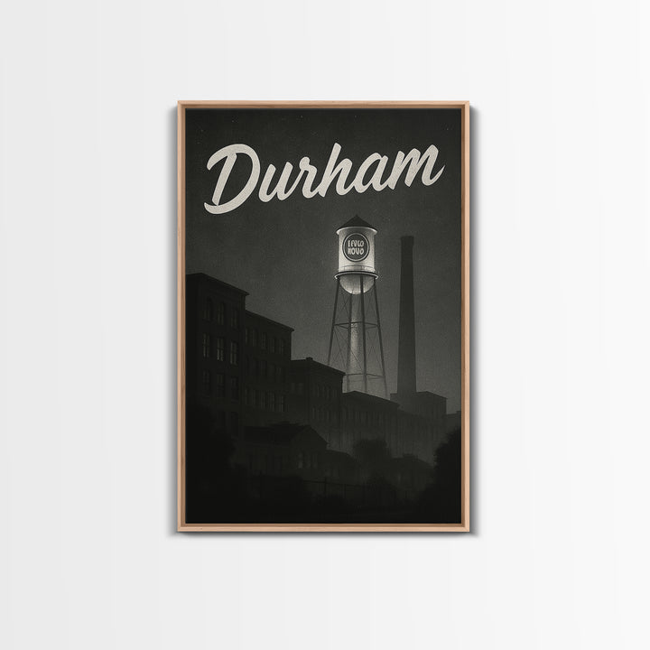 Durham Travel Poster, Canvas Print, Black And White Travel Art, Durham Poster Print, City Art Print, Living Room Wall Art, Poster Print