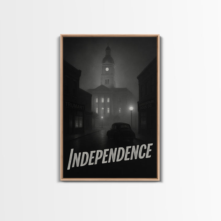 Independence Missouri Travel Poster, Canvas Print, Vintage Noir Poster Art, Independence City Art, Travel Art Print, Art Print