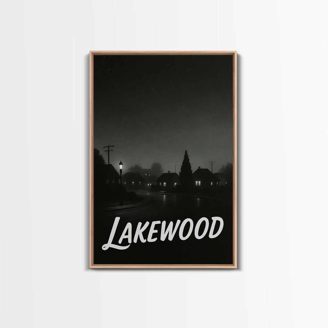 Lakewood Colorado Travel Poster, Canvas Print, Black And White Travel Art, Lakewood Art Print, Gift For Travelers, Travel Wall Art