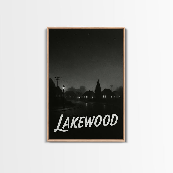 Lakewood Colorado Travel Poster, Canvas Print, Black And White Travel Art, Lakewood Art Print, Gift For Travelers, Travel Wall Art