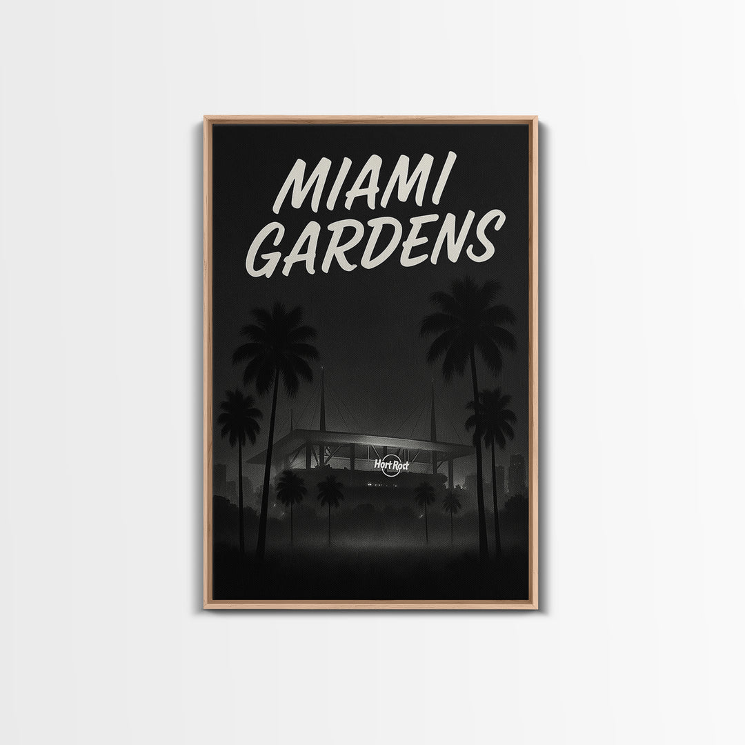 Miami Tree Posters Examples Miami Gardens Florida Travel Poster, Canvas Print, Vintage Noir Poster ...
