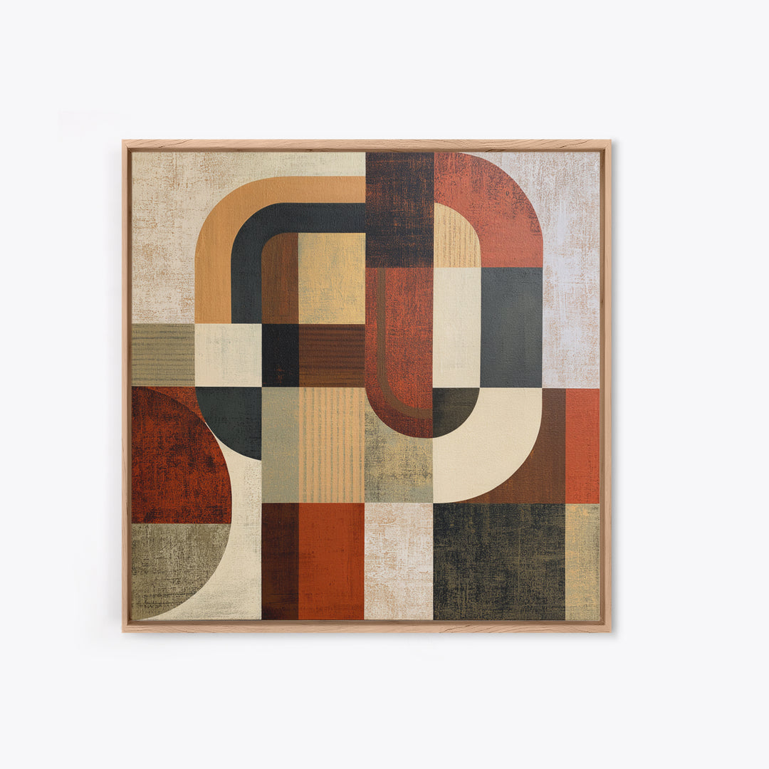 Abstract Composition in Appetite Friendly Warm Tones Canvas Print, Dining Room Art, Dining Room Wall Art, Dining Room Decor, DRA-1x1-100