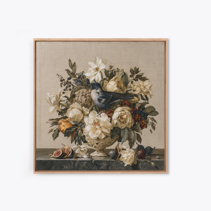 Classic Dutch Feast Arrangement Canvas Print, Dining Room Art, Digital Print, Dining Room Decor, Watercolor Art, Dining, DRA-1x1-19