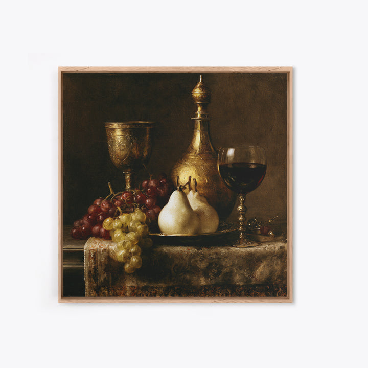 Classical Fruit Still Life Canvas Print, Dining Room Art, Kitchen Prints, Dining Room Decor, Fine Art, Dining, Art Print, DRA-1x1-25