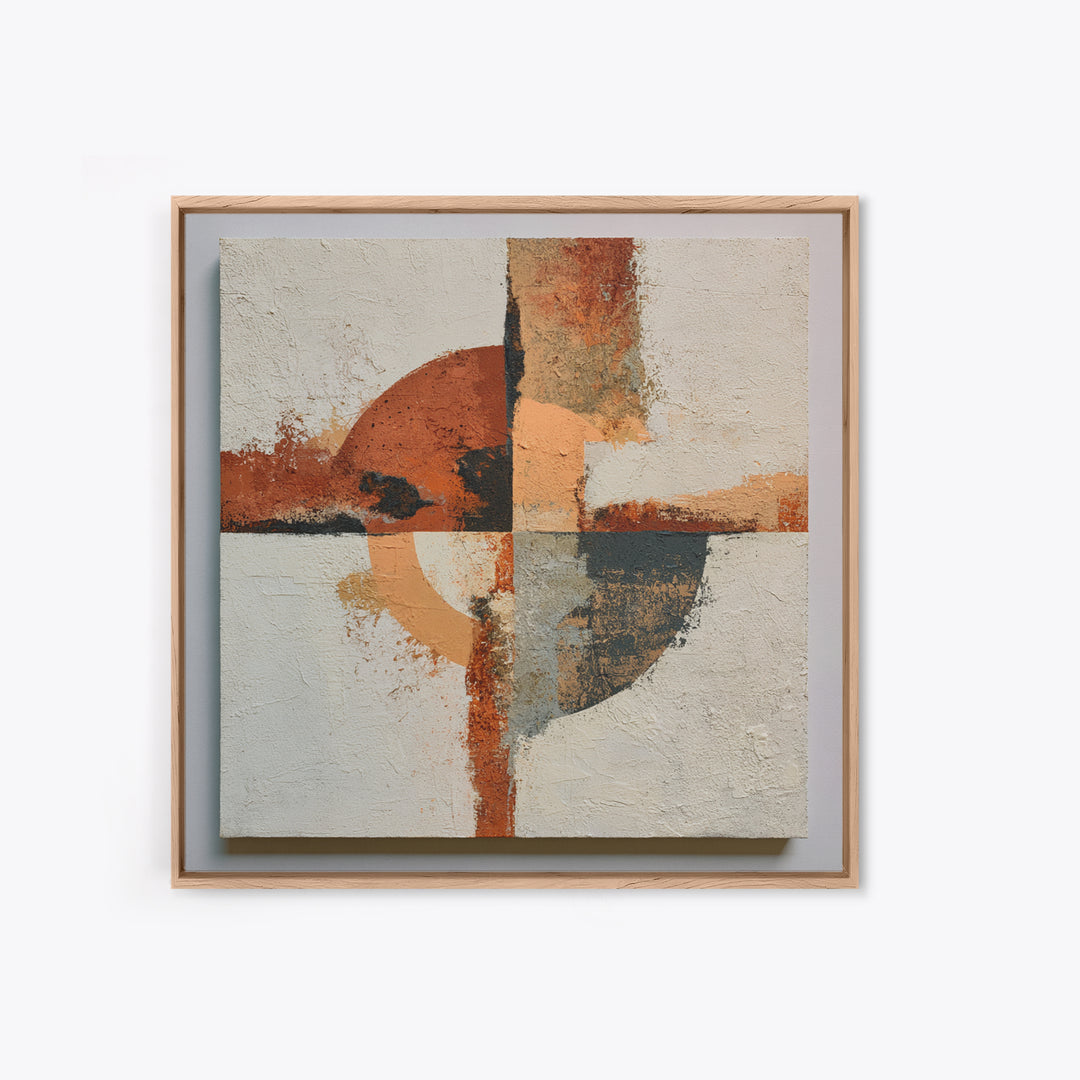 Abstract Composition in Appetite Friendly Warm Tones Canvas Print, Dining Room Art, Abstract Art, Dining Room Decor, Dining, DRA-1x1-28