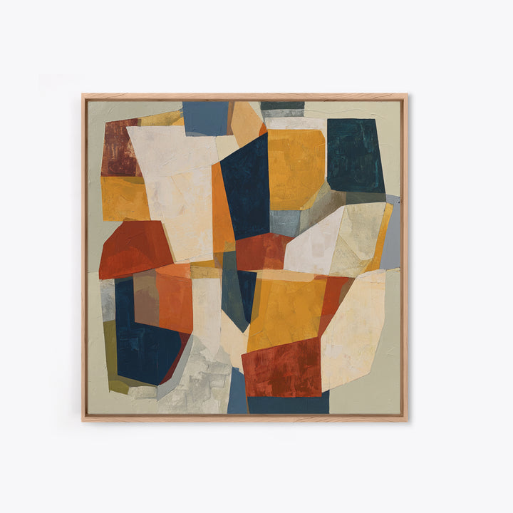 Abstract Composition in Appetite Friendly Warm Tones Canvas Print, Dining Room Art, Dining Room Decor, Abstract Art, Dining, DRA-1x1-4