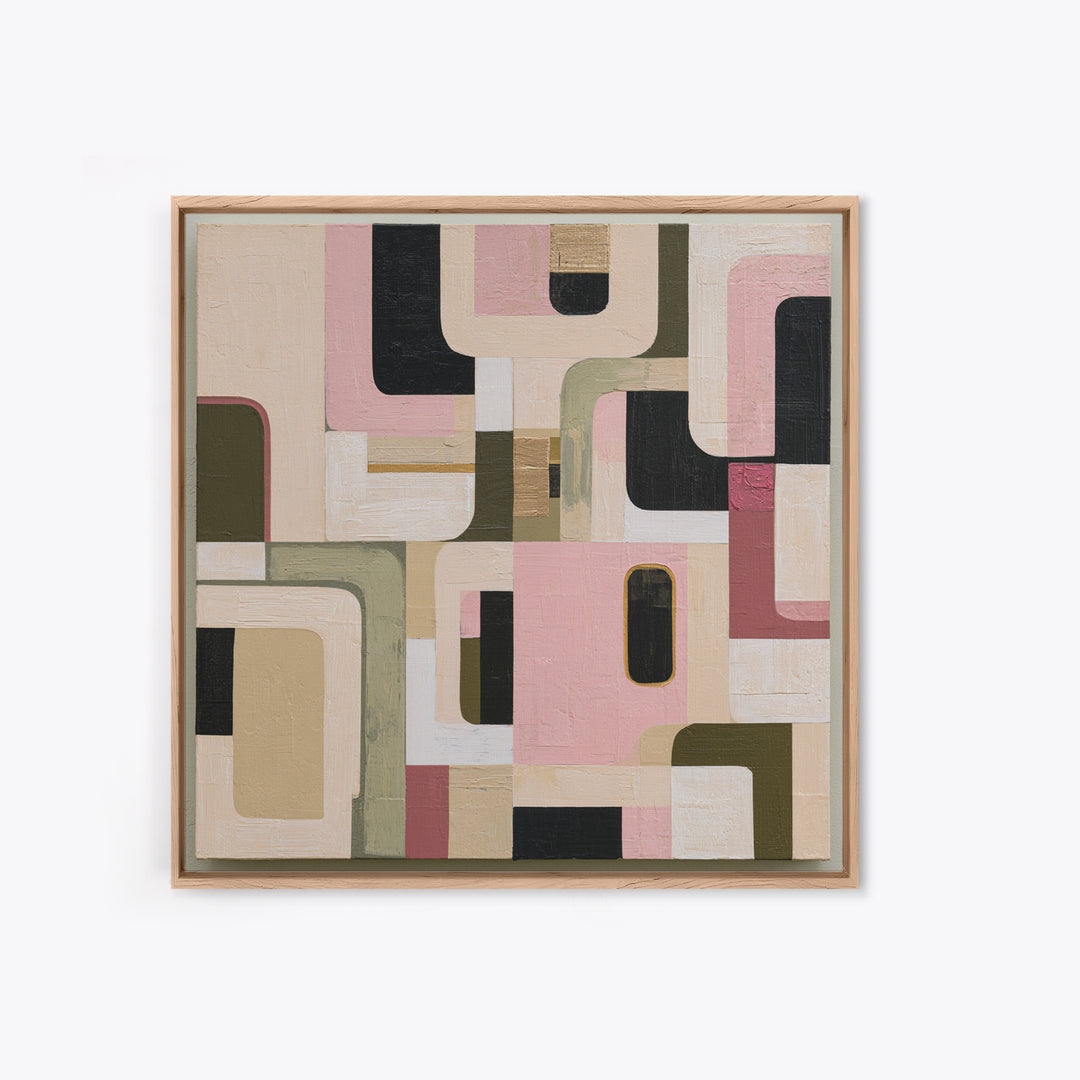 Abstract Composition in Appetite Friendly Warm Tones Canvas Print, Dining Room Art, Modern Wall Art, Dining Room Decor, Dining, DRA-1x1-52
