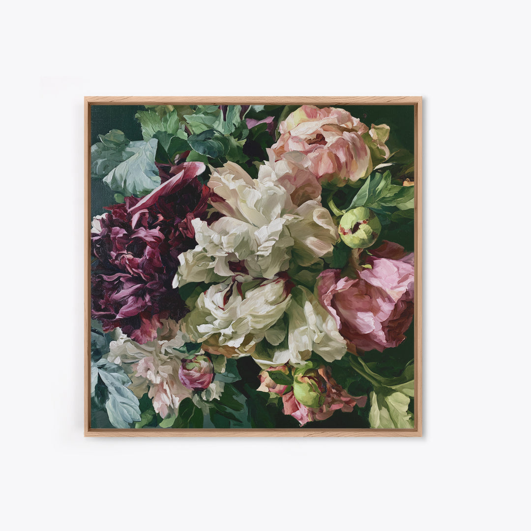 Large Floral Centerpiece Canvas Print, Dining Room Art, Wall Decor, Dining Room Decor, Fine Art, Dining, Contemporary Art, DRA-1x1-98