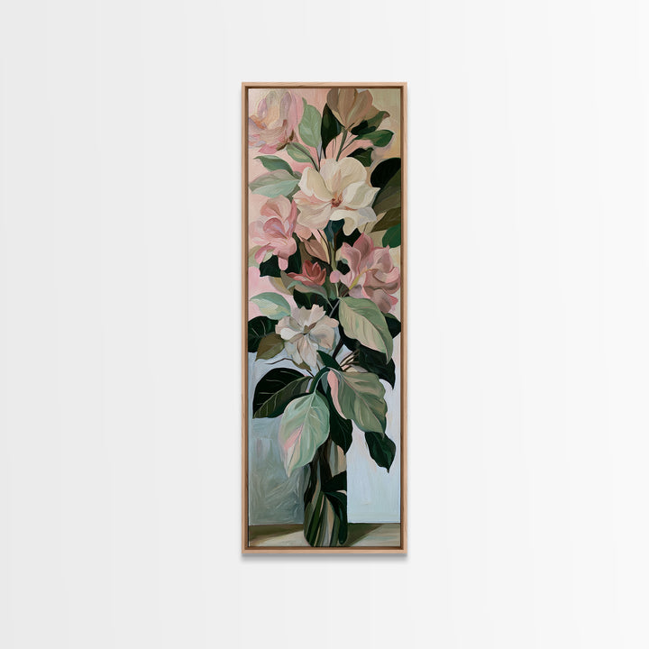 Large Expressive Flower Vase Canvas Print, Dining Room Art, Trendy Wall Art, Dining Room Decor, Watercolor Art, Dining, DRA-1x3-12