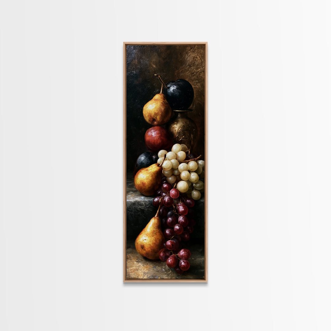 Classical Fruit Still Life Canvas Print, Dining Room Art, Trendy Wall Art, Dining Room Decor, Fine Art, Dining, DRA-1x3-13