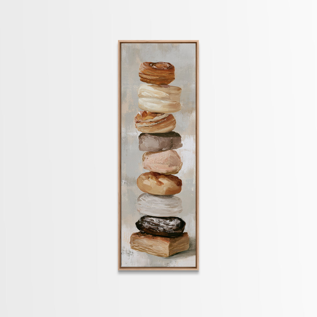 French Bistro Food Illustration Without Text Canvas Print, Dining Room Art, Watercolor Painting, Dining Room Decor, Dining, DRA-1x3-22