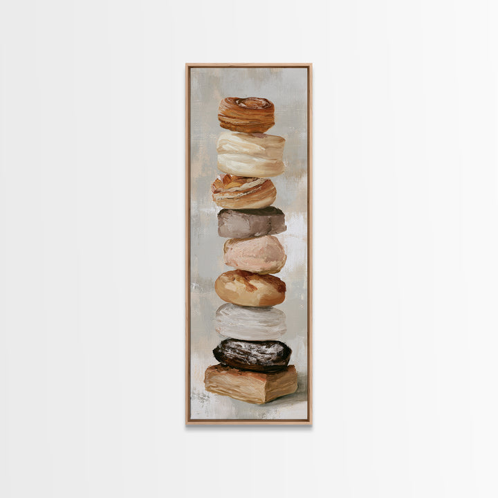 French Bistro Food Illustration Without Text Canvas Print, Dining Room Art, Watercolor Painting, Dining Room Decor, Dining, DRA-1x3-22