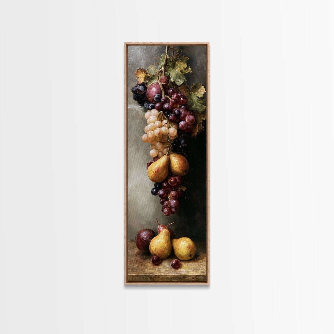 Classical Fruit Still Life Canvas Print, Dining Room Art, Trendy Wall Art, Dining Room Decor, Fine Art, Dining, DRA-1x3-37