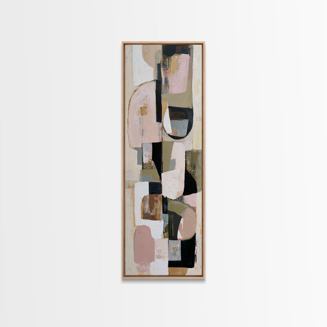 Abstract Composition in Appetite Friendly Warm Tones Canvas Print, Dining Room Art, Room Decor, Dining Room Decor, Dining, DRA-1x3-40