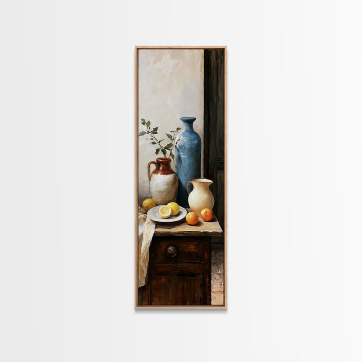 Sunlit Farmhouse Table Objects Without Room View Canvas Print, Dining Room Art, Wall Decor, Dining Room Decor, Fine Art, Dining, DRA-1x3-77
