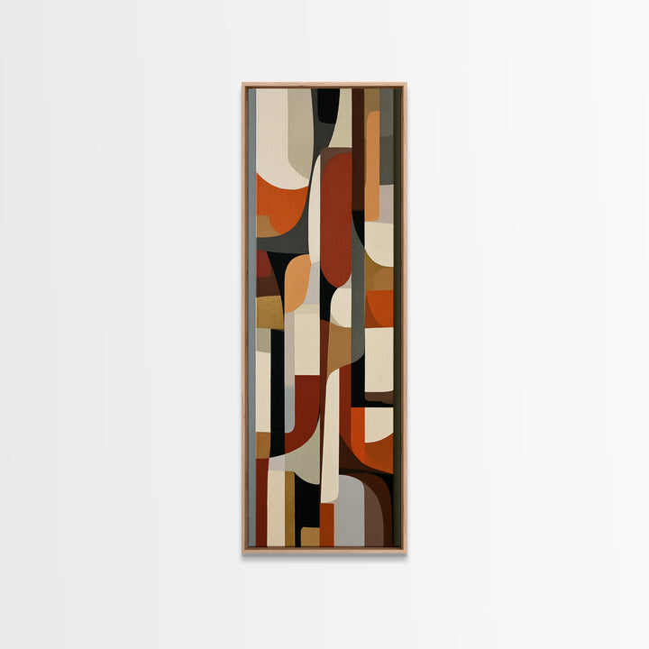 Abstract Composition in Appetite Friendly Warm Tones Canvas Print, Dining Room Art, Abstract Art, Dining Room Decor, Dining, DRA-1x3-88