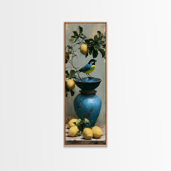Italian Lemon Branch Canvas Print, Dining Room Art, Printable Art, Dining Room Decor, Watercolor Art, Dining, Coastal Wall Art, DRA-1x3-89