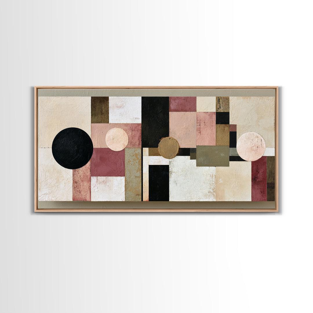 Abstract Composition in Appetite Friendly Warm Tones Canvas Print, Dining Room Art, Dining Room Decor, Dining, DRA-2x1-24
