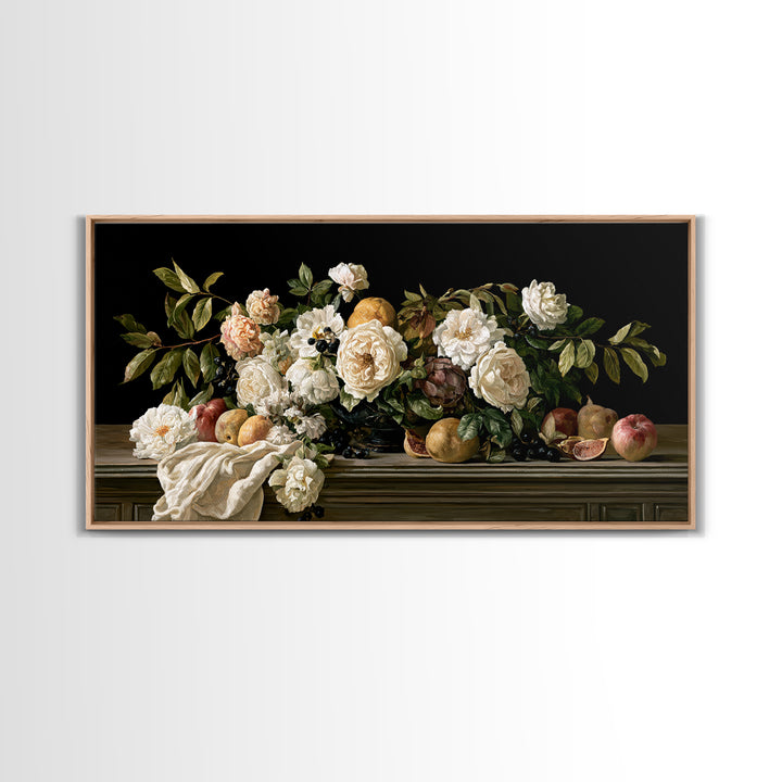 Classic Dutch Feast Arrangement Canvas Print, Dining Room Art, Printable Art, Dining Room Decor, Dining, Coastal Wall Art, DRA-2x1-63