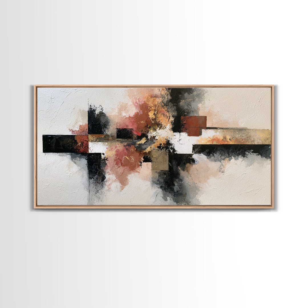 Abstract Composition in Appetite Friendly Warm Tones Canvas Print, Dining Room Art, Canvas Art, Dining Room Decor, Dining, DRA-2x1-72