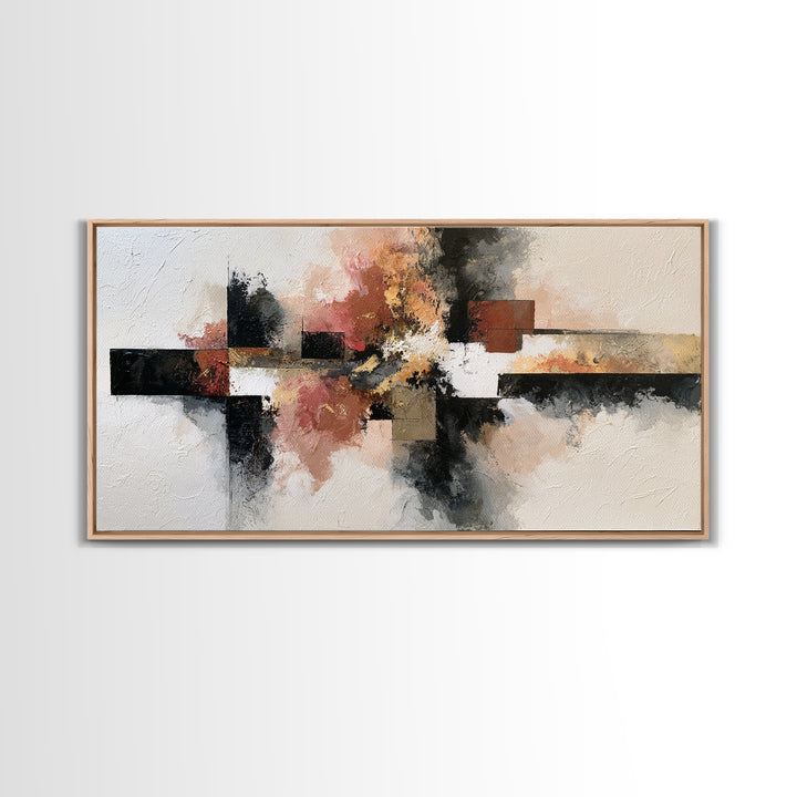 Abstract Composition in Appetite Friendly Warm Tones Canvas Print, Dining Room Art, Canvas Art, Dining Room Decor, Dining, DRA-2x1-72