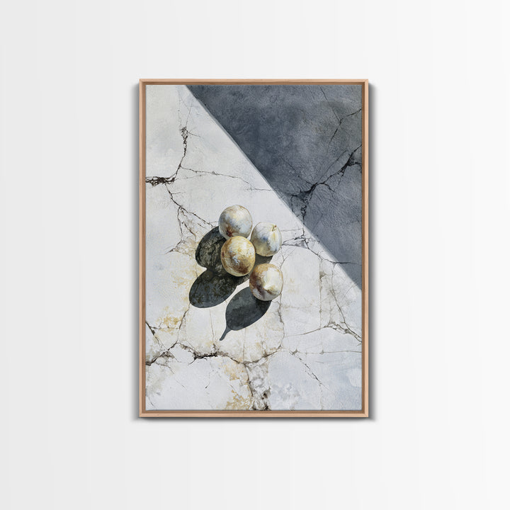Figs on Marble Framed Canvas Print, Dining Room Art, Dining Room Wall Art, Dining Room Decor, Fine Art, Dining, DRA-2x3-55