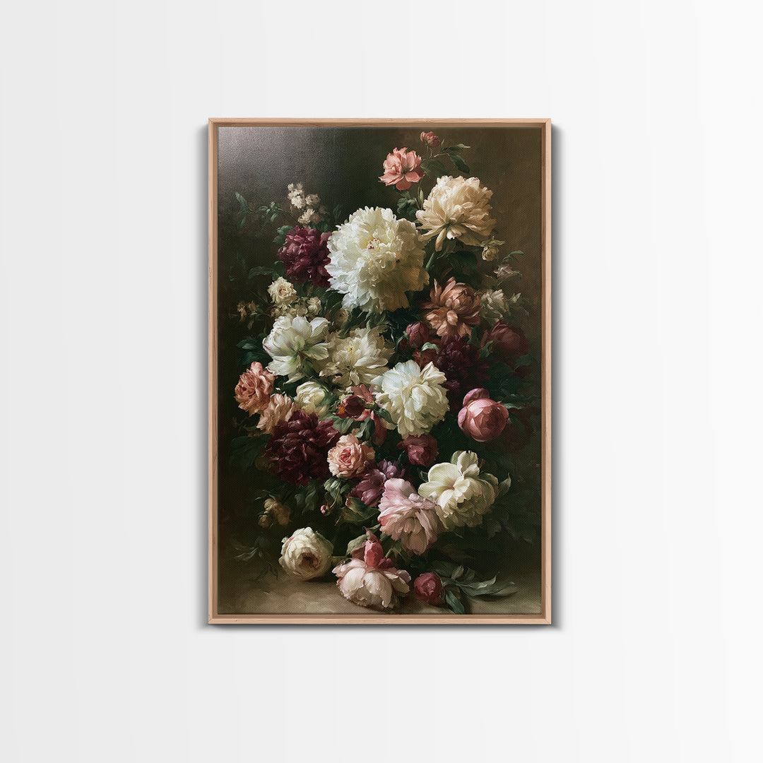Large Floral Centerpiece Canvas Print, Dining Room Art, Contemporary Art, Dining Room Decor, Fine Art, Dining, Digital Print, DRA-2x3-58