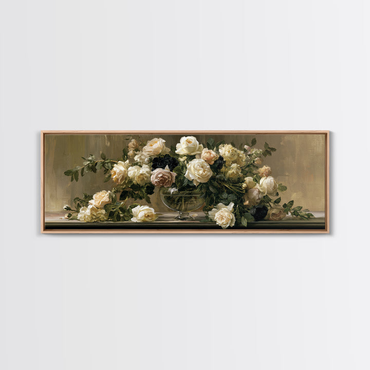 Classic Dutch Feast Arrangement Canvas Print, Dining Room Art, Statement Artwork, Dining Room Decor, Fine Art, Dining, DRA-3x1-35