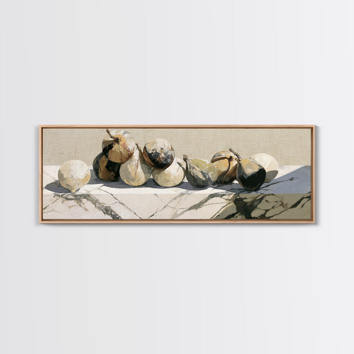 Figs on Marble Framed Canvas Print, Dining Room Art, Boho Decor, Dining Room Decor, Fine Art, Dining, Printable Wall Art, DRA-3x1-63