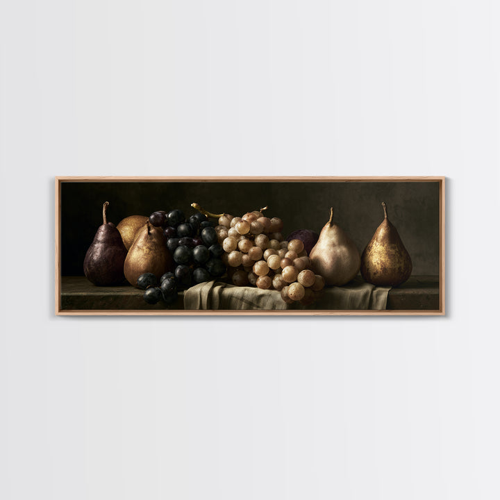 Classical Fruit Still Life Canvas Print, Dining Room Art, Abstract Wall Art, Dining Room Decor, Watercolor Art, Dining, DRA-3x1-65