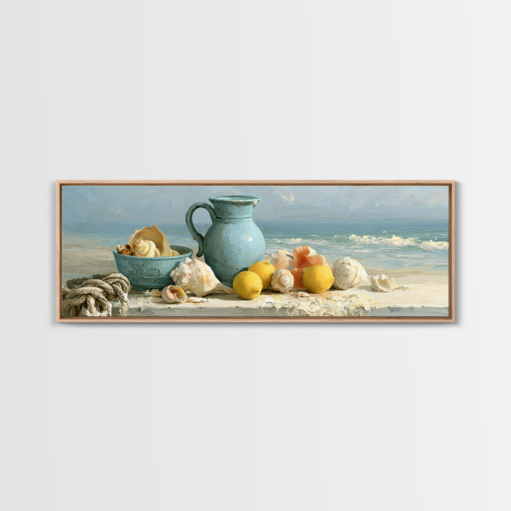Shellfish and Lemon Still Life Canvas Print, Dining Room Art, Set of 3 Prints, Dining Room Decor, Dining, Fine Art Print, DRA-3x1-8