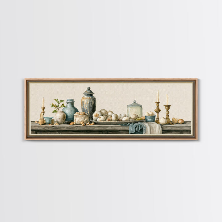 Classic Dutch Feast Arrangement Canvas Print, Dining Room Art, Fall Decor, Dining Room Decor, Fine Art, Dining, Kitchen Art, DRA-3x1-83
