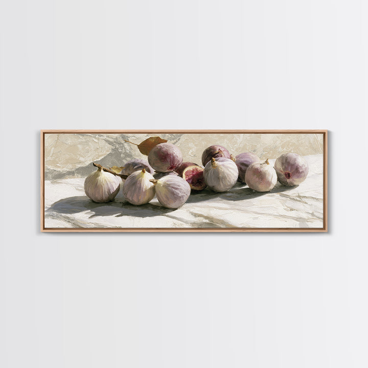 Figs on Marble Framed Canvas Print, Dining Room Art, Print, Dining Room Decor, Dining, Living Room Decor, Abstract Wall Art, DRA-3x1-87
