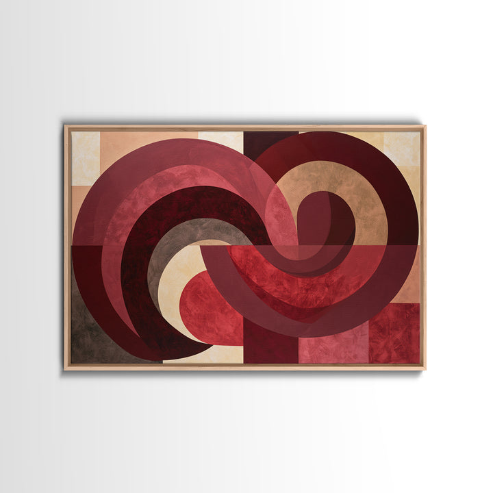 Abstract Red Wine Swirl Canvas Print, Dining Room Art, Print, Dining Room Decor, Abstract Art, Dining, Living Room Decor, DRA-3x2-22