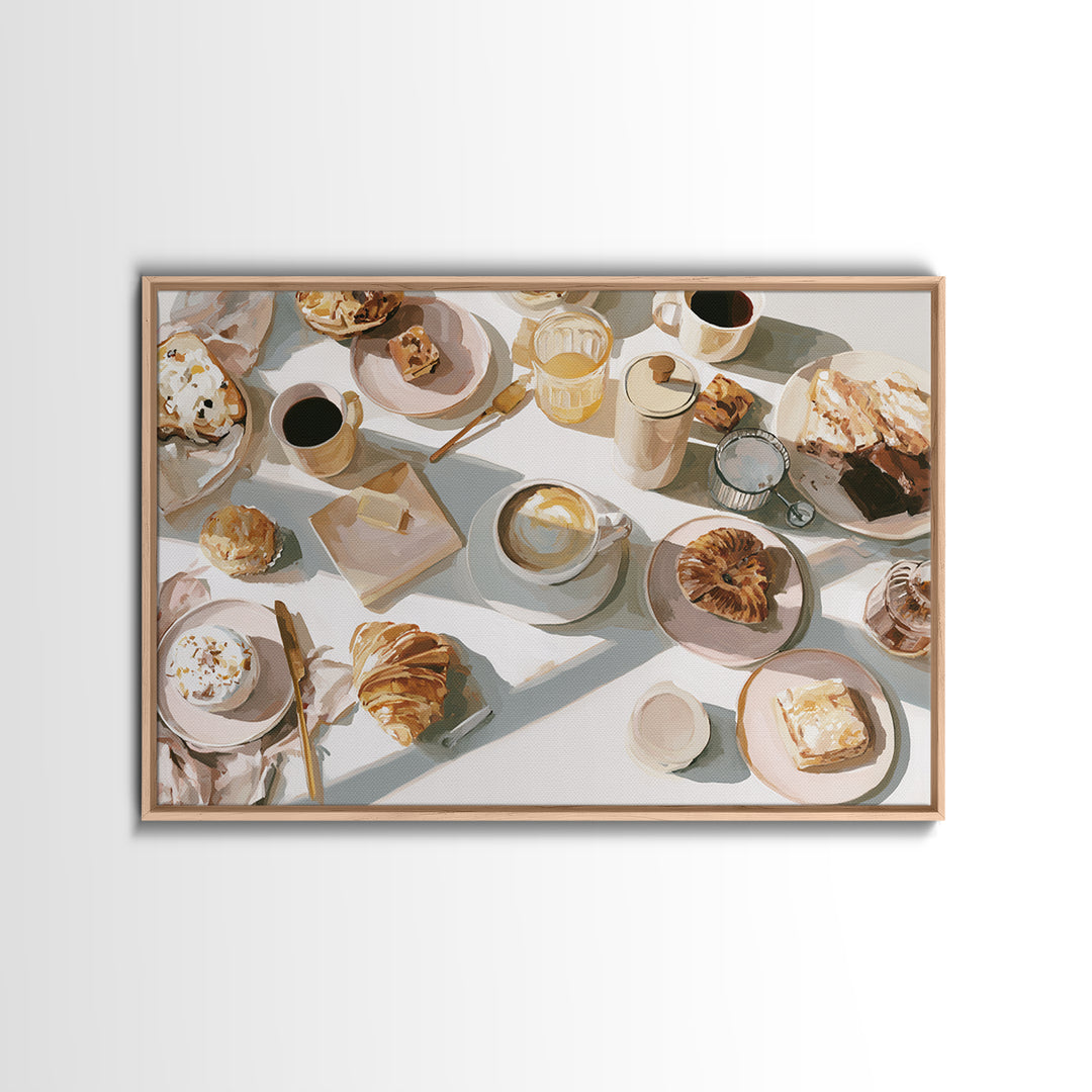 Coffee and Pastry Scene for Breakfast Nook Canvas Print, Dining Room Art, Canvas Art, Dining Room Decor, Fine Art, Dining, DRA-3x2-42