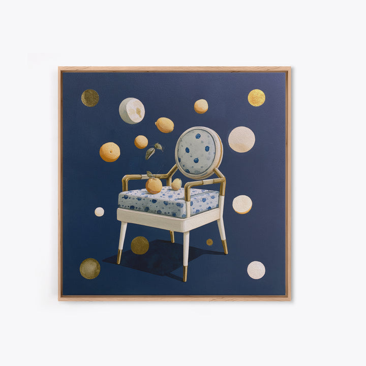 Whimsical Chair Still Life Canvas Print, Eclectic Art, Modern Decor, Living Room Decor, Fine Art, Eclectic, Wall Decor, ECL-1x1-14