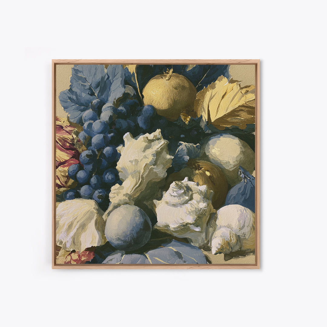 Bold Maximalist Still Life Framed Canvas Print, Eclectic Art, Digital Print, Living Room Decor, Eclectic, Fine Art Print, ECL-1x1-27