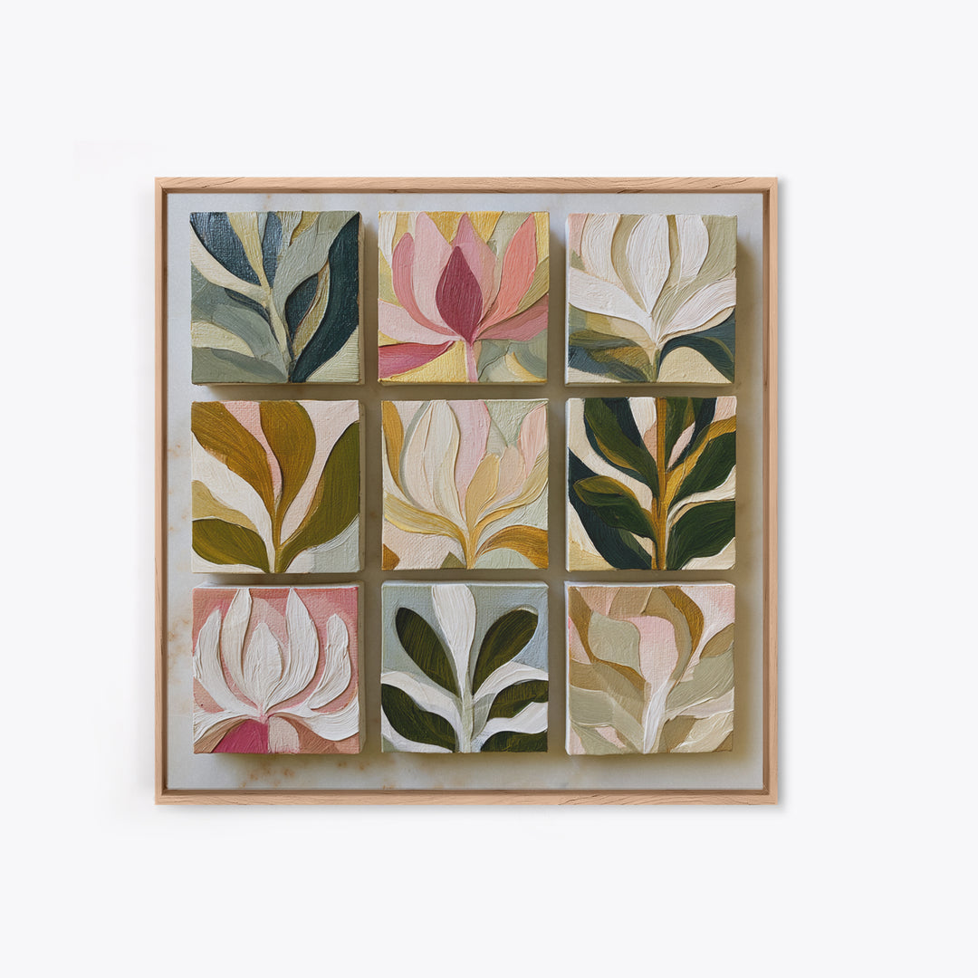 Matisse Inspired Cutouts with Botanical Details Canvas Print, Eclectic Art, Gallery Decor, Living Room Decor, Eclectic, ECL-1x1-6