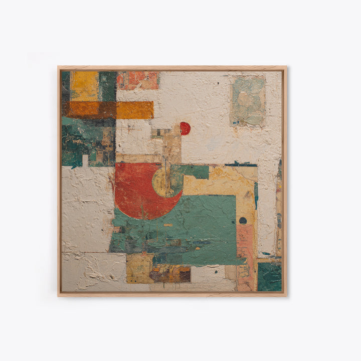 Botanical Collage with Butterflies and Old Paper Canvas Print, Eclectic Art, Living Room Decor, Oil Painting, Eclectic, ECL-1x1-85