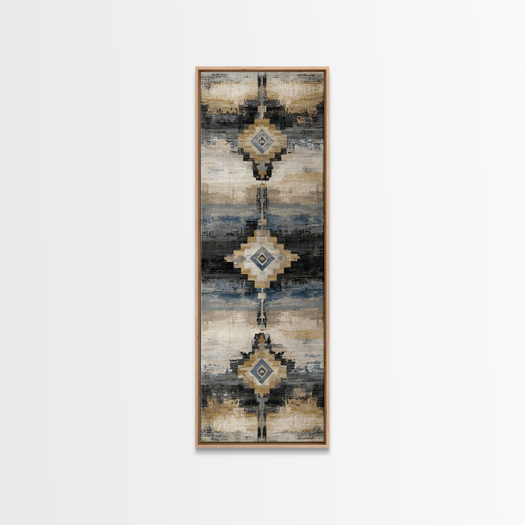 Layered Tapestry Pattern Canvas Print, Eclectic Art, Art, Living Room Decor, Fine Art, Eclectic, Large Wall Art, Boho, ECL-1x3-100