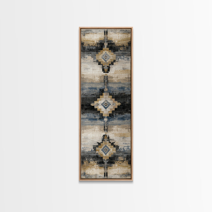 Layered Tapestry Pattern Canvas Print, Eclectic Art, Art, Living Room Decor, Fine Art, Eclectic, Large Wall Art, Boho, ECL-1x3-100